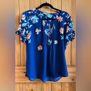 Floral Blue Women's Top